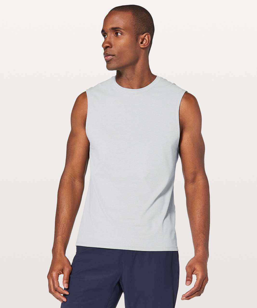 Lululemon Drysense Mesh Sleeveless - Heathered Sea Salt