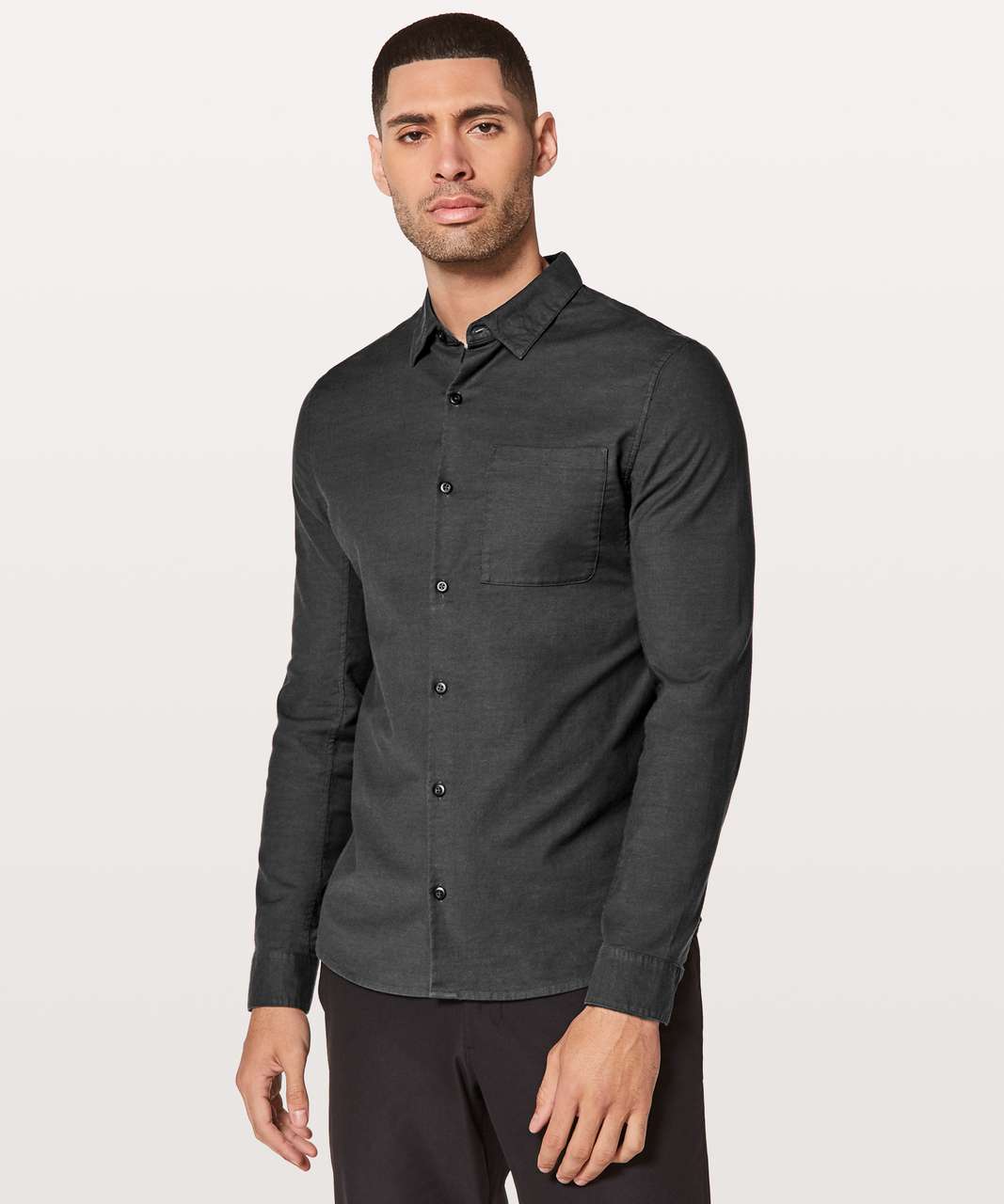 Lululemon All Town Buttondown - Black / Deep Coal