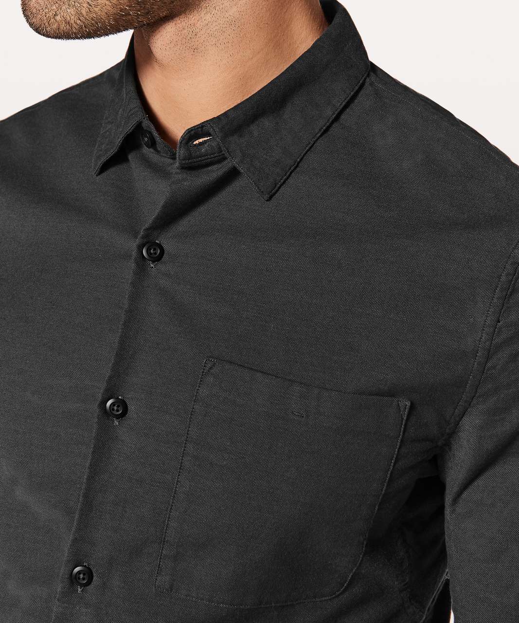 Lululemon All Town Buttondown - Black / Deep Coal