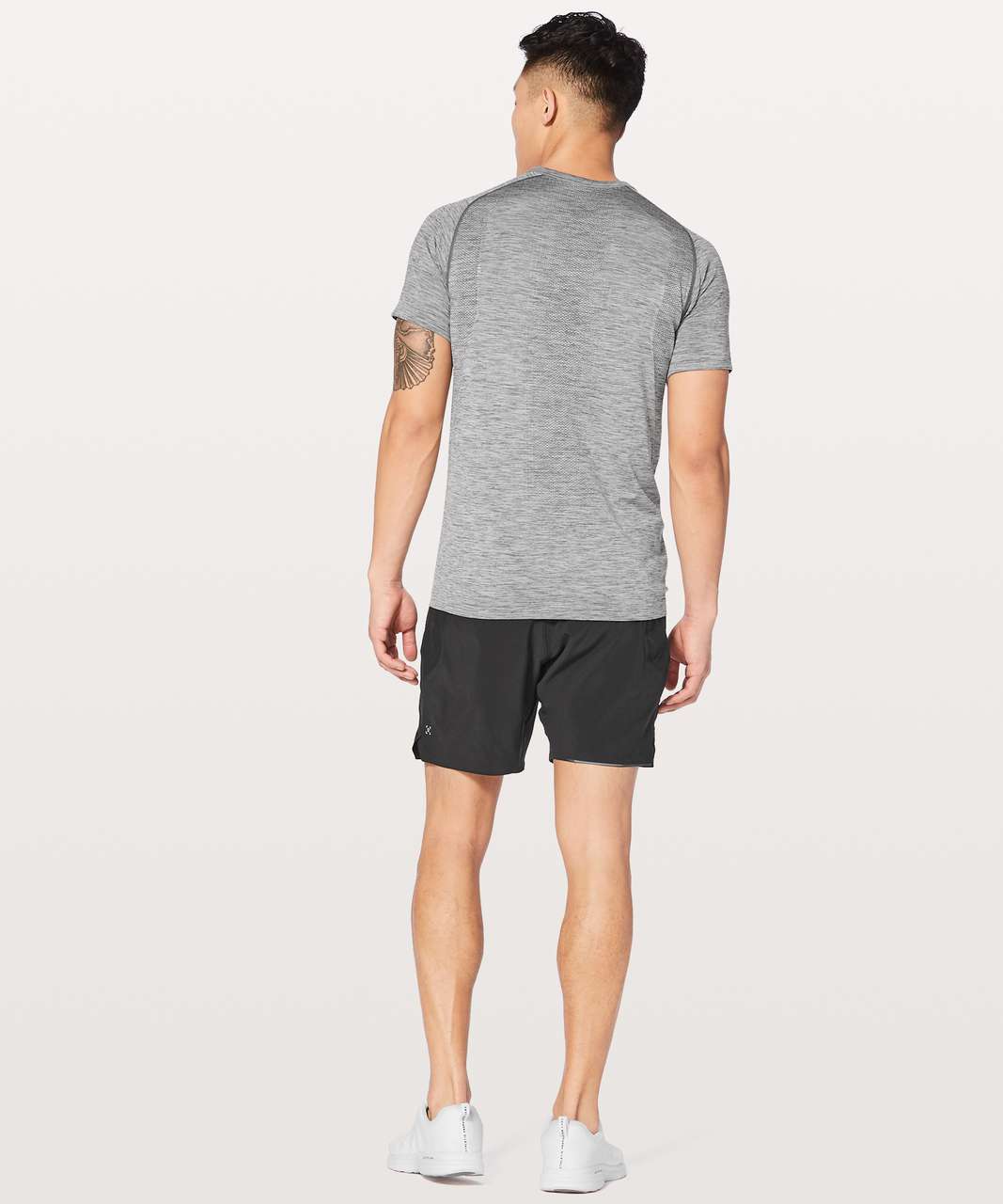 Lululemon Metal Vent Tech Short Sleeve Henley - Slate / White