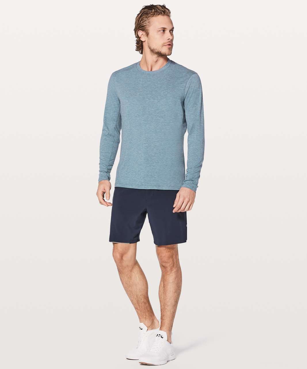 Lululemon Somatic Aero Long Sleeve - Heathered Poseidon