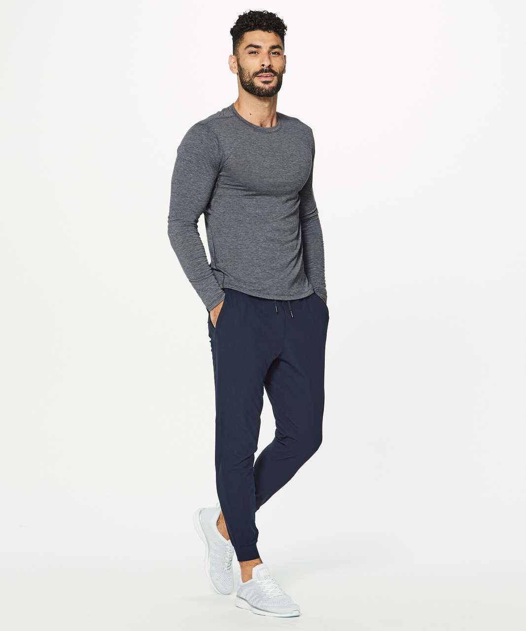 Lululemon Somatic Aero Long Sleeve - Heathered Black