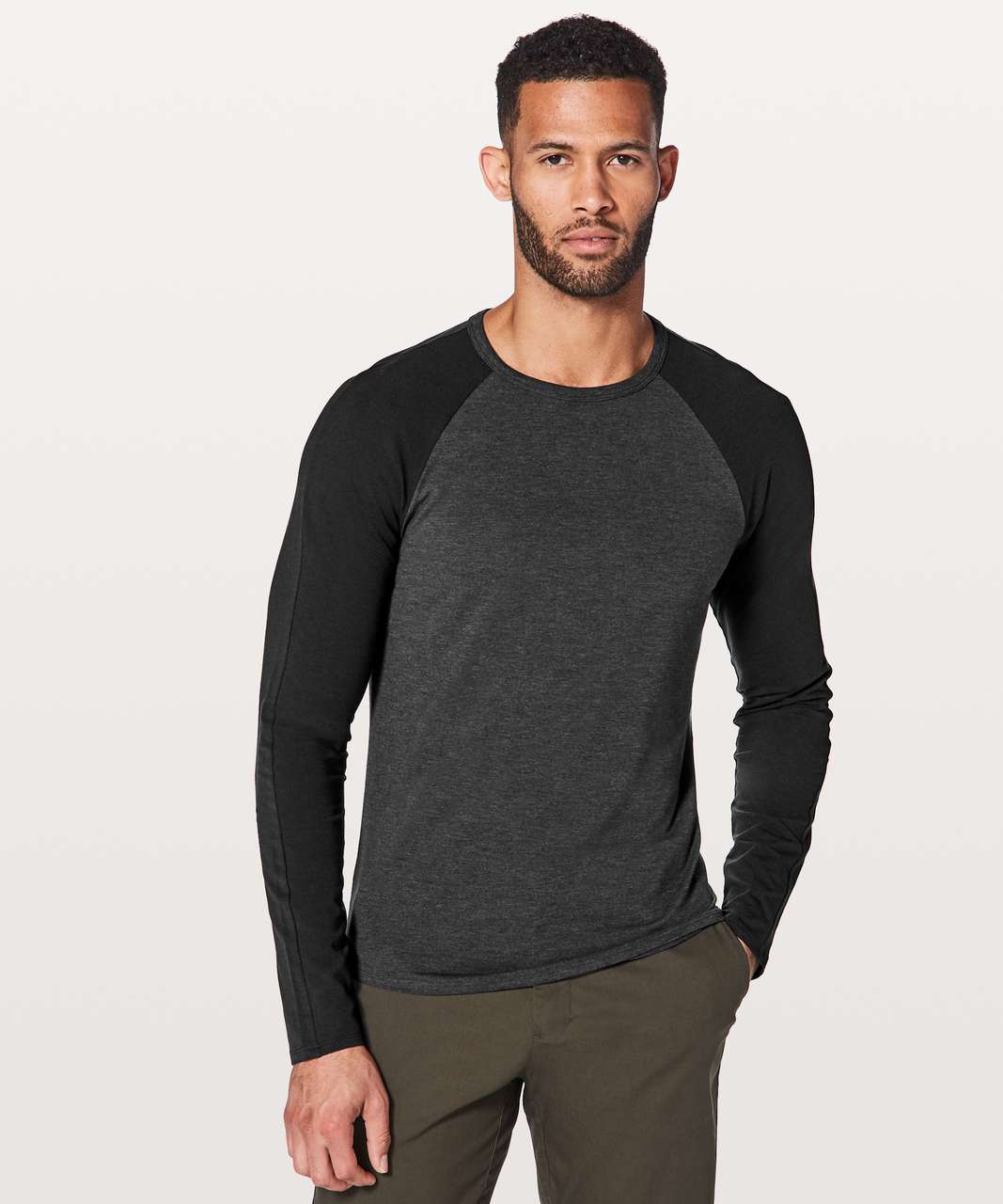 Lululemon Bodhi Long Sleeve - Heathered Black / Black