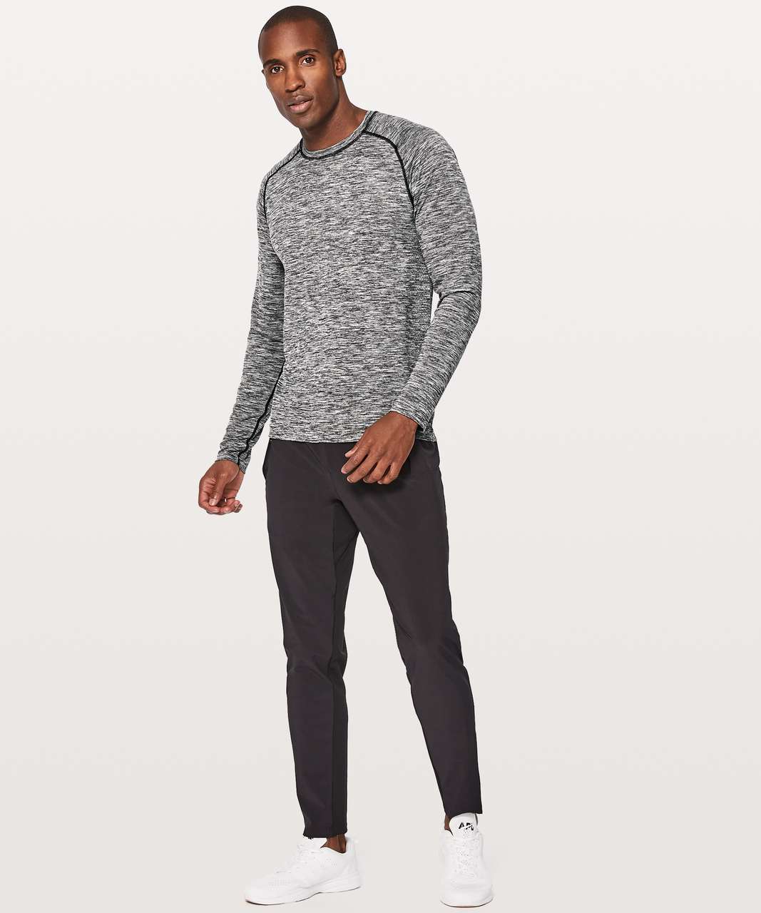 Lululemon Metal Vent Tech Surge Long Sleeve - Black / White (First Release)