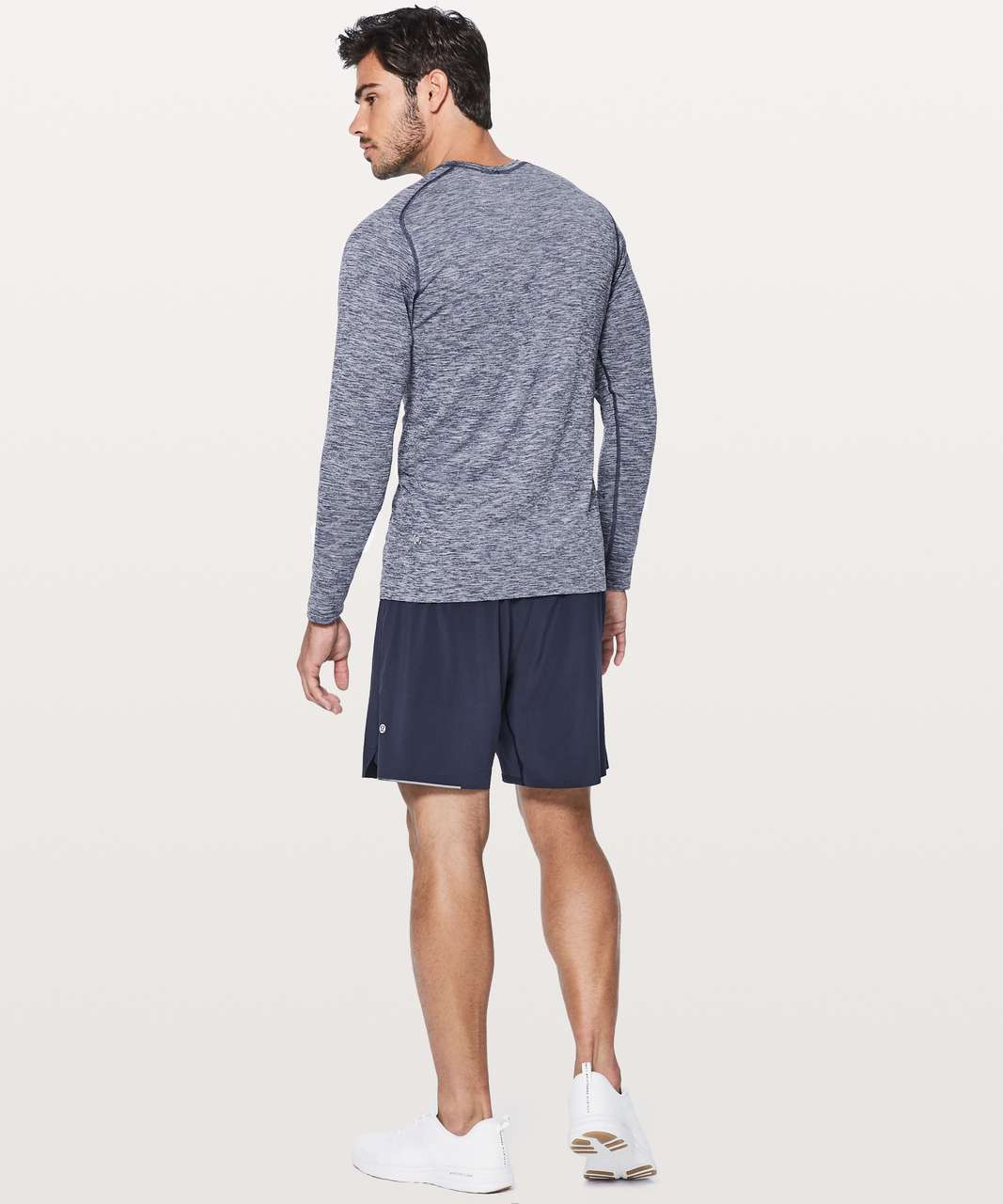 Lululemon Metal Vent Tech Surge Long Sleeve - Deep Navy / White