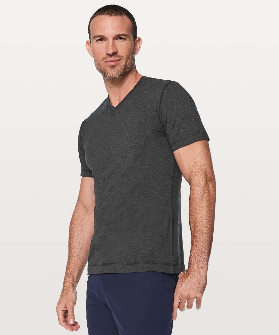 Lululemon 5 Year Basic V - Heathered Black