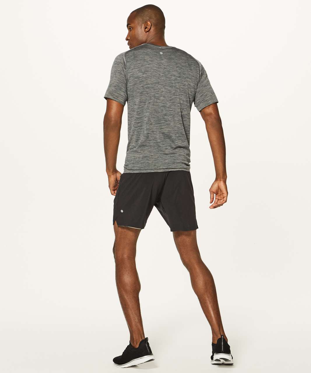 Lululemon Surge Short *7 - Less Space Black Greyt - lulu fanatics