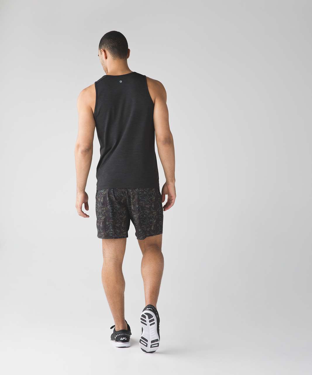 Lululemon Surge Short *7 - Less Space Black Greyt - lulu fanatics