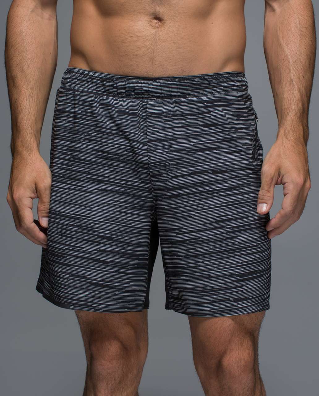 Lululemon Surge Short *7 - Less Space Black Greyt - lulu fanatics