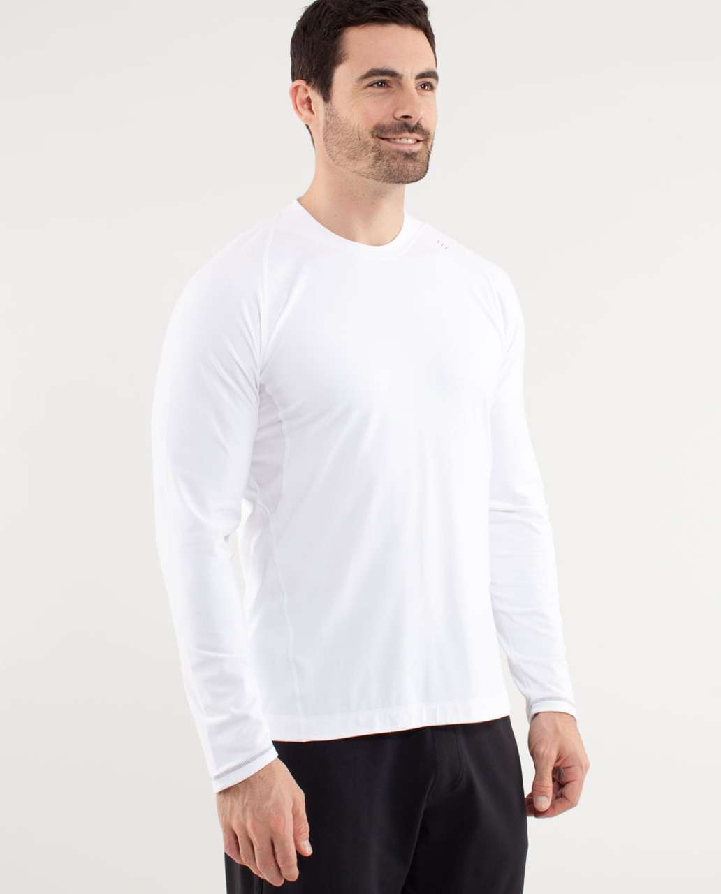 Lululemon Mens Long Sleeve Tops Deals - White New Venture Long