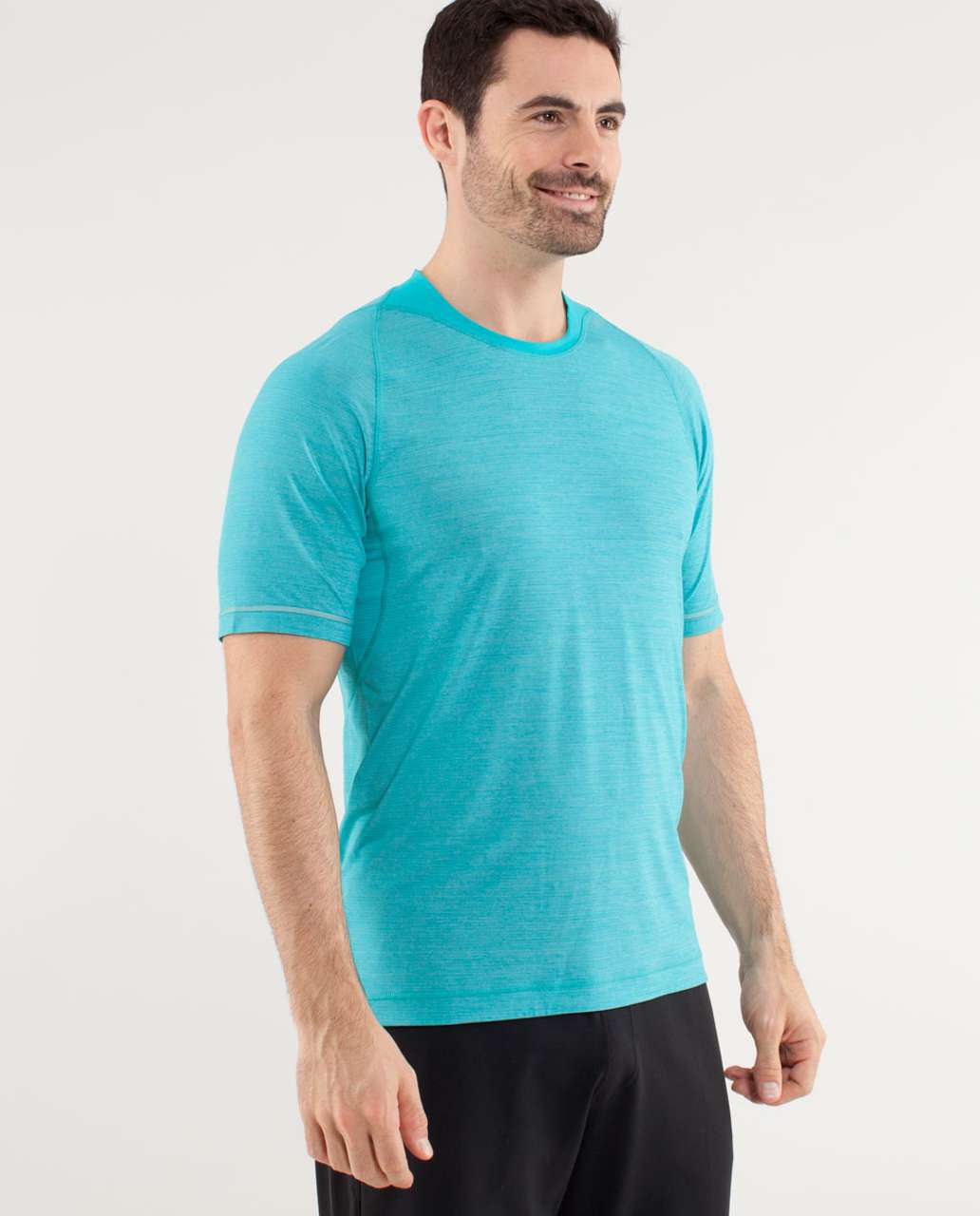 Lululemon Bolt Tech II Short Sleeve - Heathered Blue Tropics