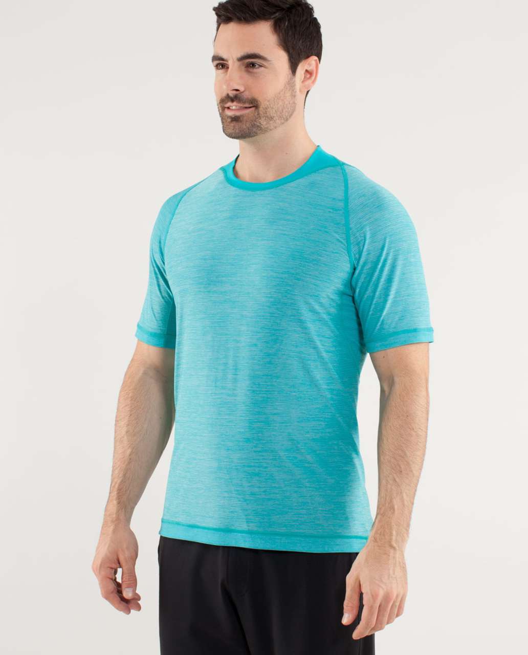 Lululemon Bolt Tech II Short Sleeve - Heathered Blue Tropics - lulu ...