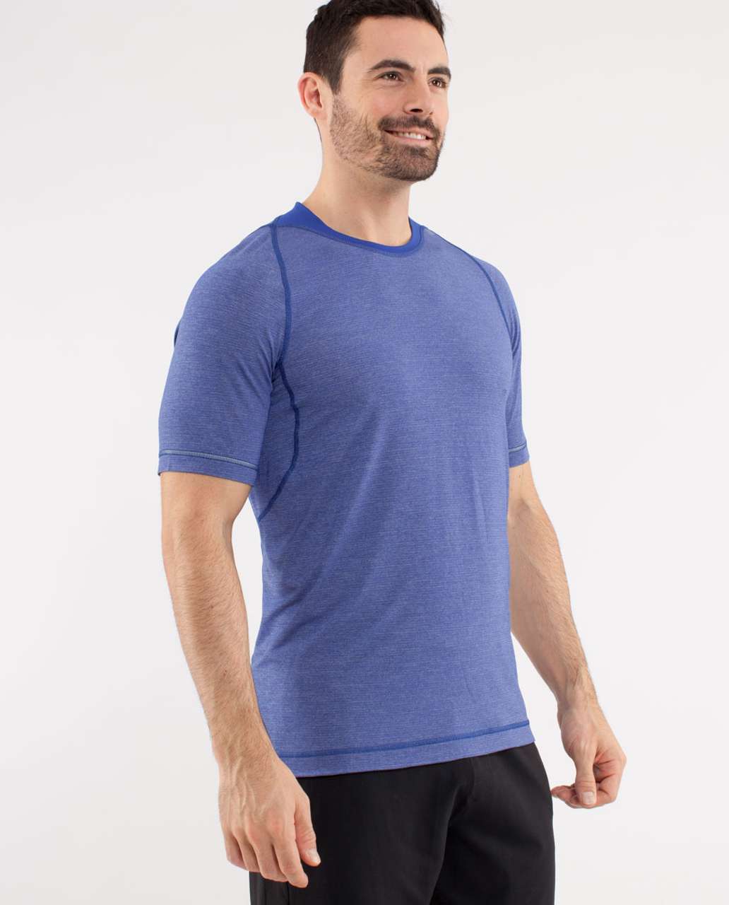 Lululemon Bolt Tech II Short Sleeve - Heathered Sapphire Blue