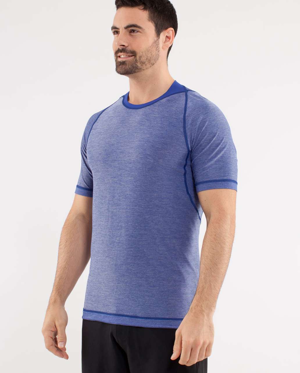 Lululemon Bolt Tech II Short Sleeve - Heathered Sapphire Blue