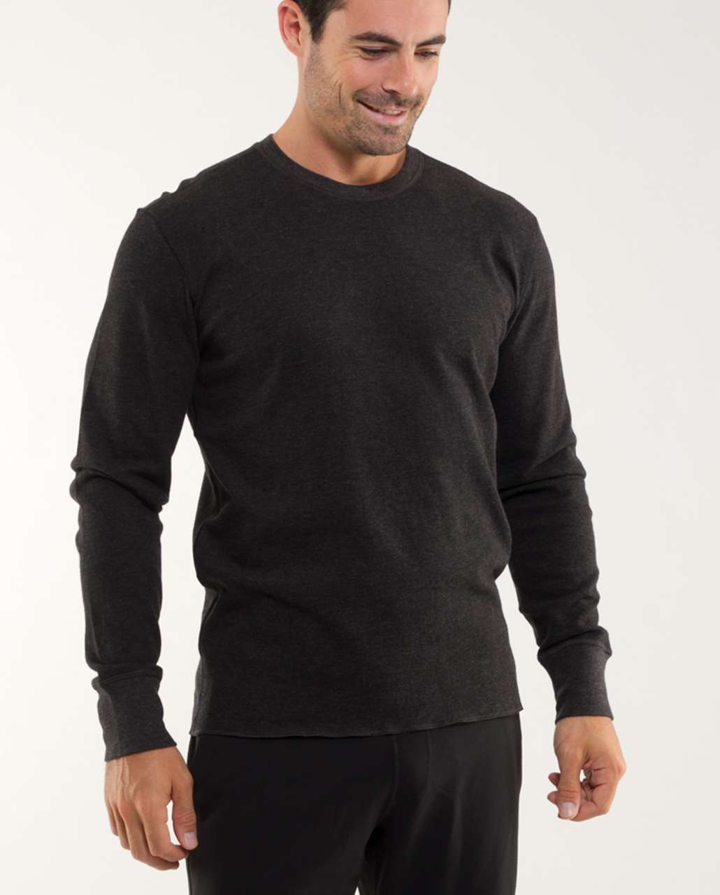 Lululemon Binary Crew - Black Heathered Soot Microstripe / Heathered Soot (First Release)