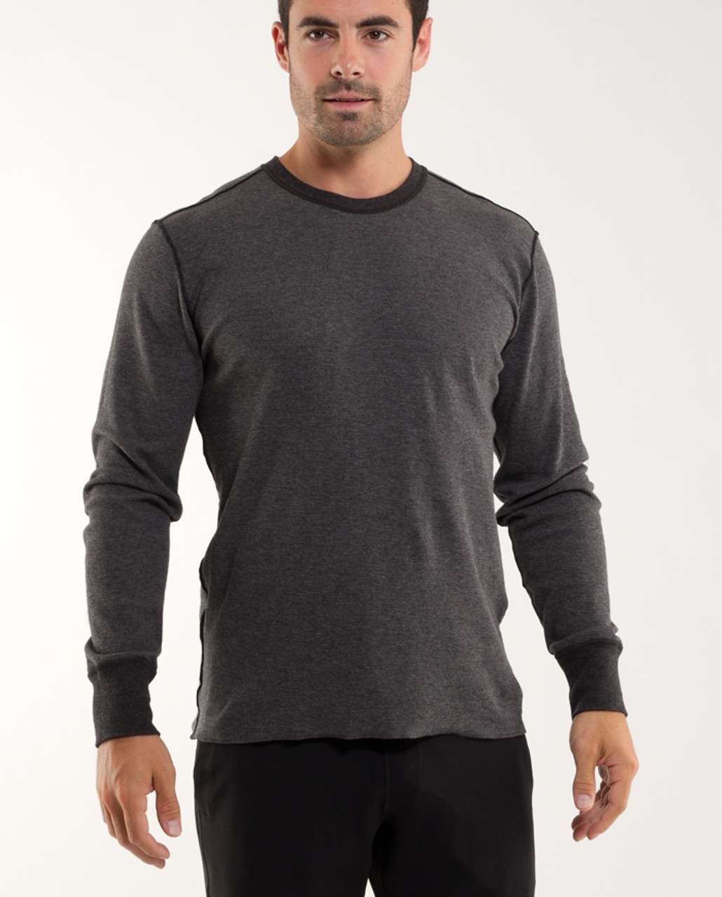 Lululemon Binary Crew - Black Heathered Soot Microstripe / Heathered Soot (First Release)