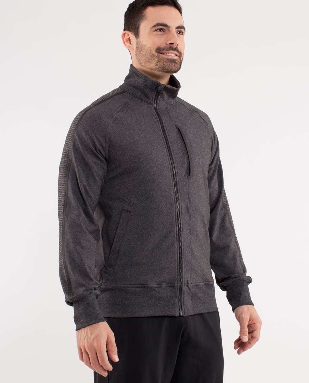 Lululemon Kung Fu Jacket II - Heathered Black - lulu fanatics