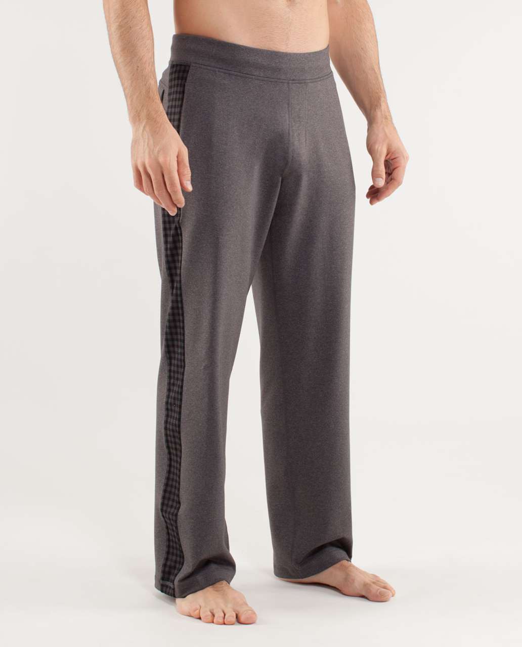 Lululemon Kung Fu Pant (Regular) - Heathered Soot / Big Royal Gingham Soot Black