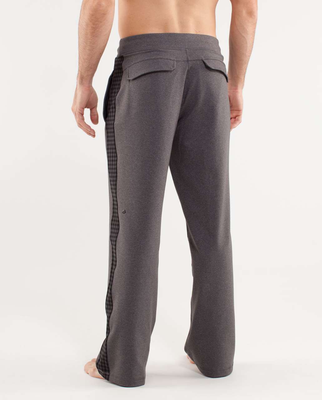 Lululemon Kung Fu Pant (Regular) - Heathered Soot / Big Royal Gingham Soot Black