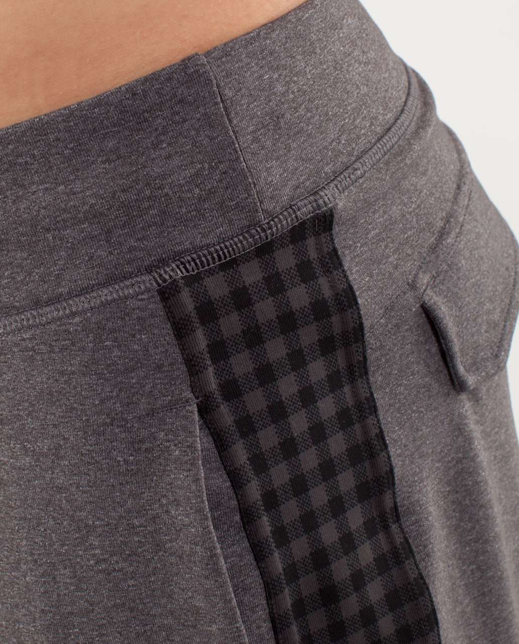 Lululemon Kung Fu Pant (Regular) - Heathered Soot / Big Royal Gingham Soot Black