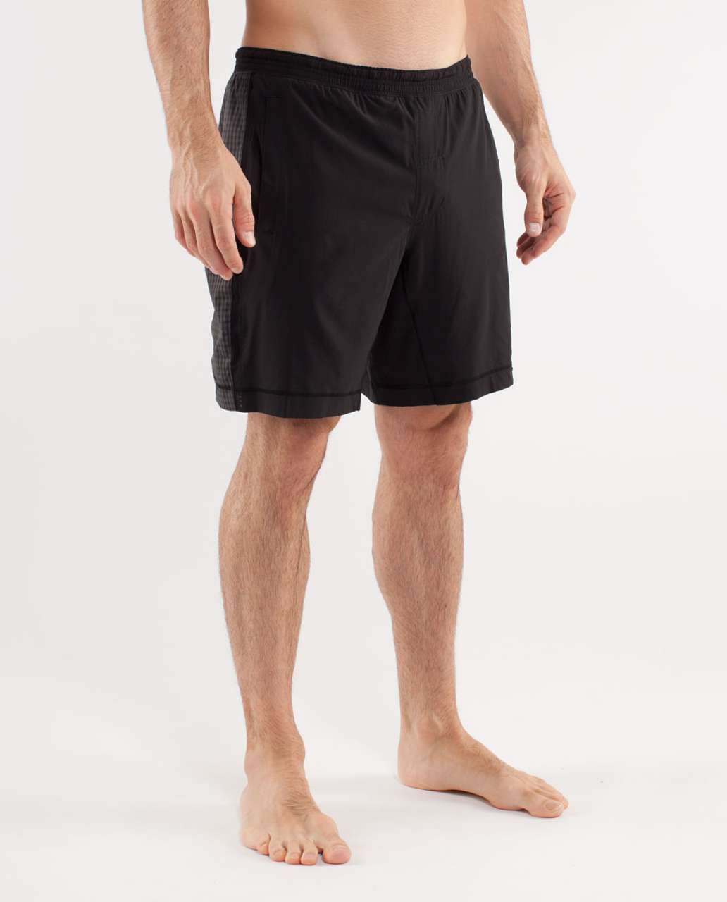 Lululemon Run:  Response Short - Black / Fourth Gingham Soot Black