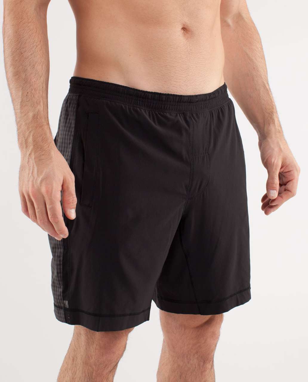 Lululemon Run:  Response Short - Black / Fourth Gingham Soot Black