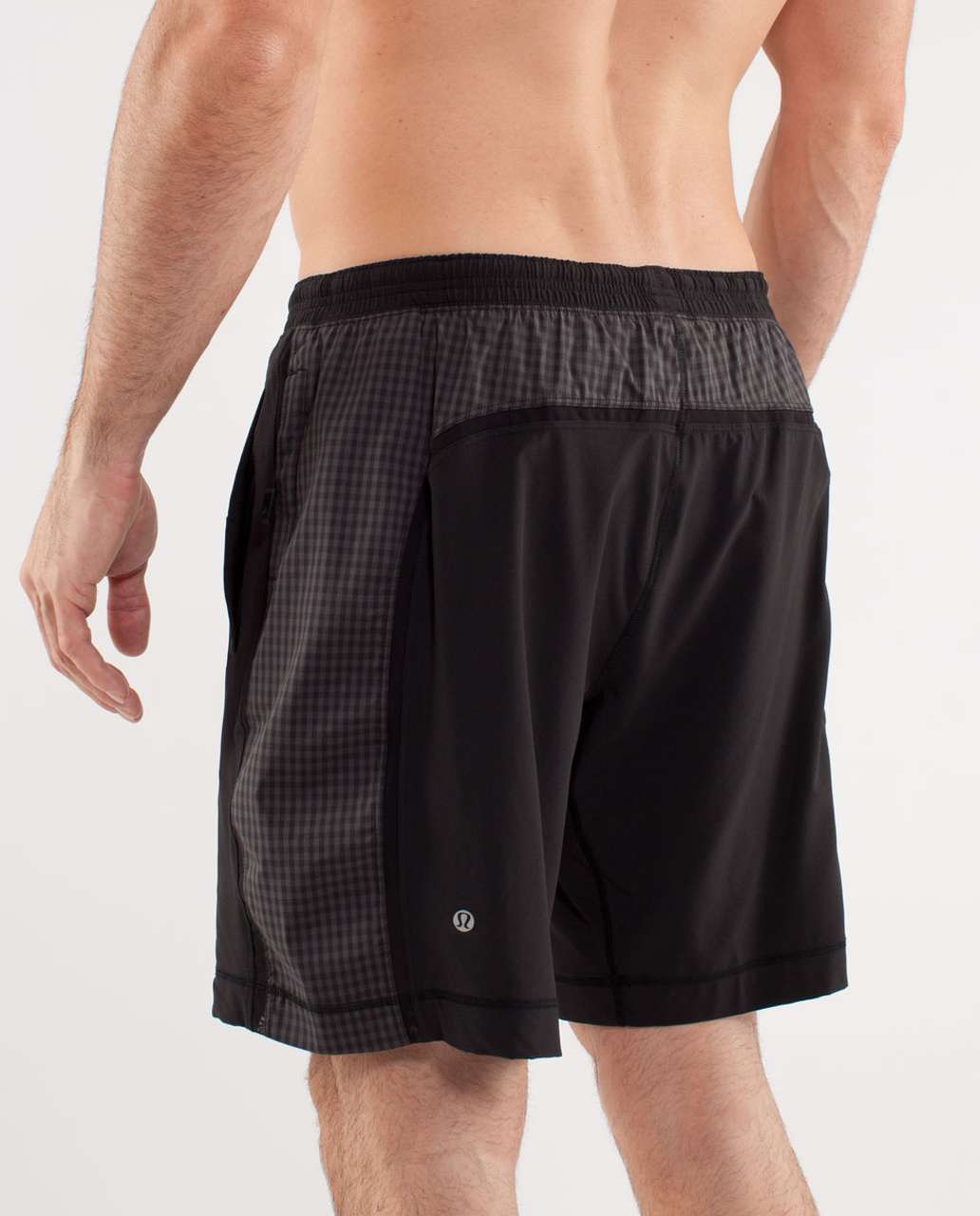 Lululemon Run: Response Short - Black / Fourth Gingham Soot Black ...