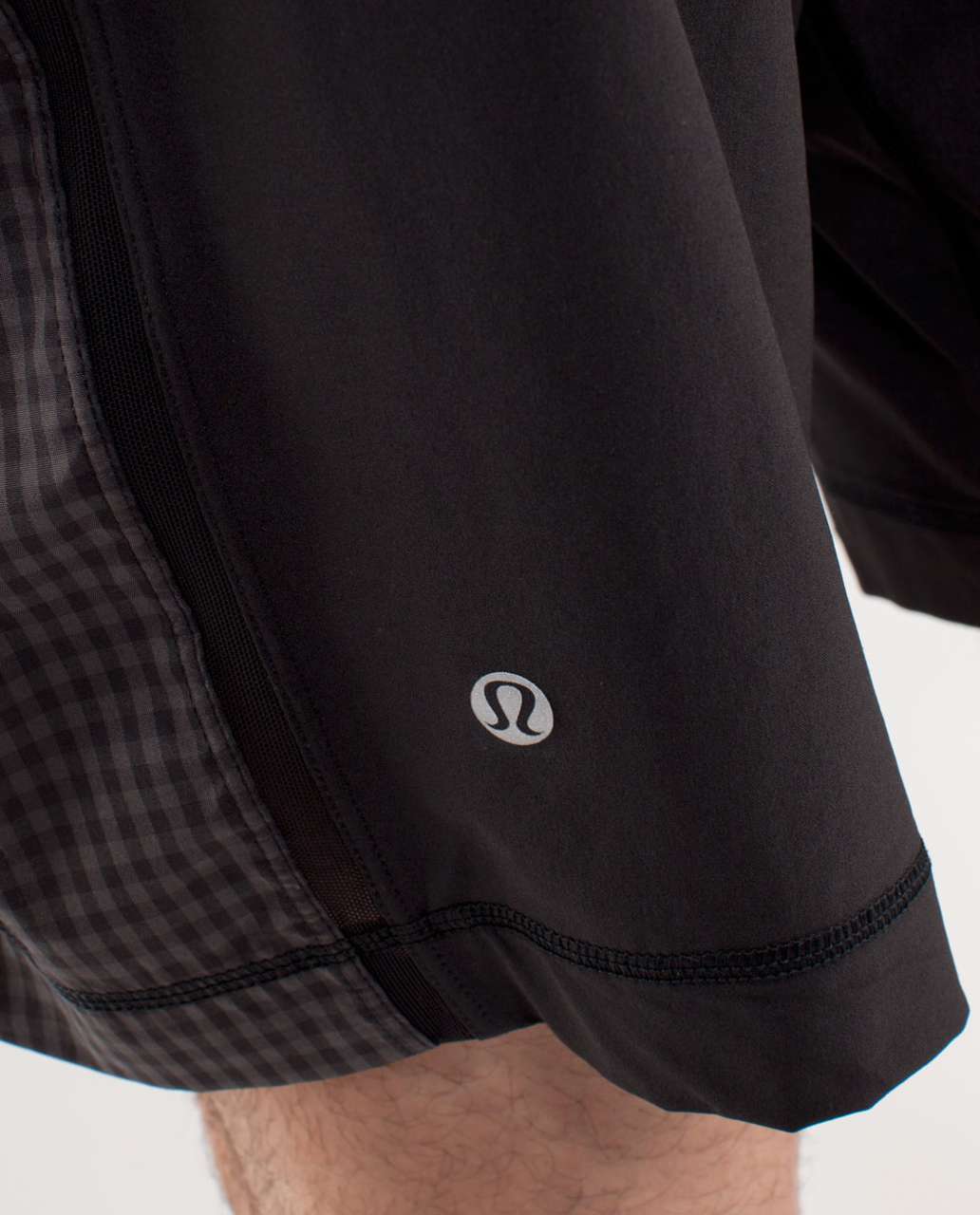 Lululemon Run:  Response Short - Black / Fourth Gingham Soot Black