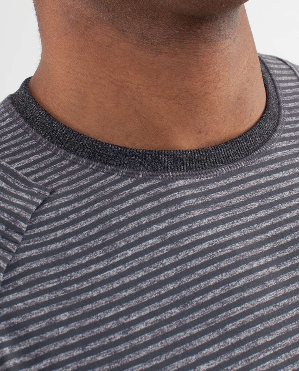 Lululemon Re-Run Short Sleeve - Dark Slate Heathered Dark Slate Classic Stripe