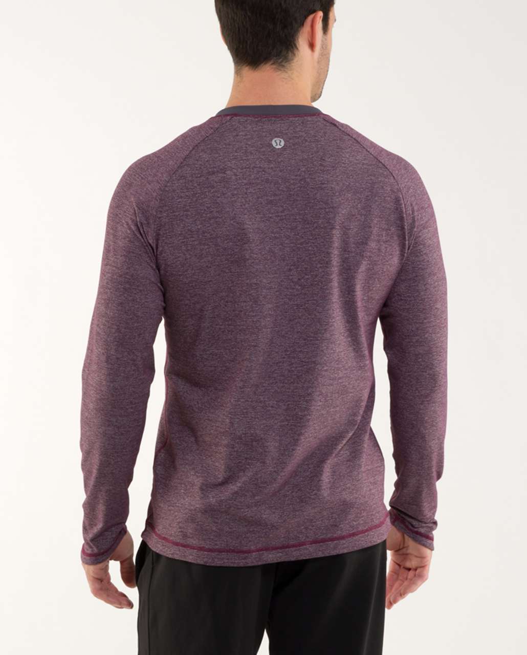 Lululemon Pacific Run Long Sleeve - Plum Heathered Dark Slate Wee Stripe