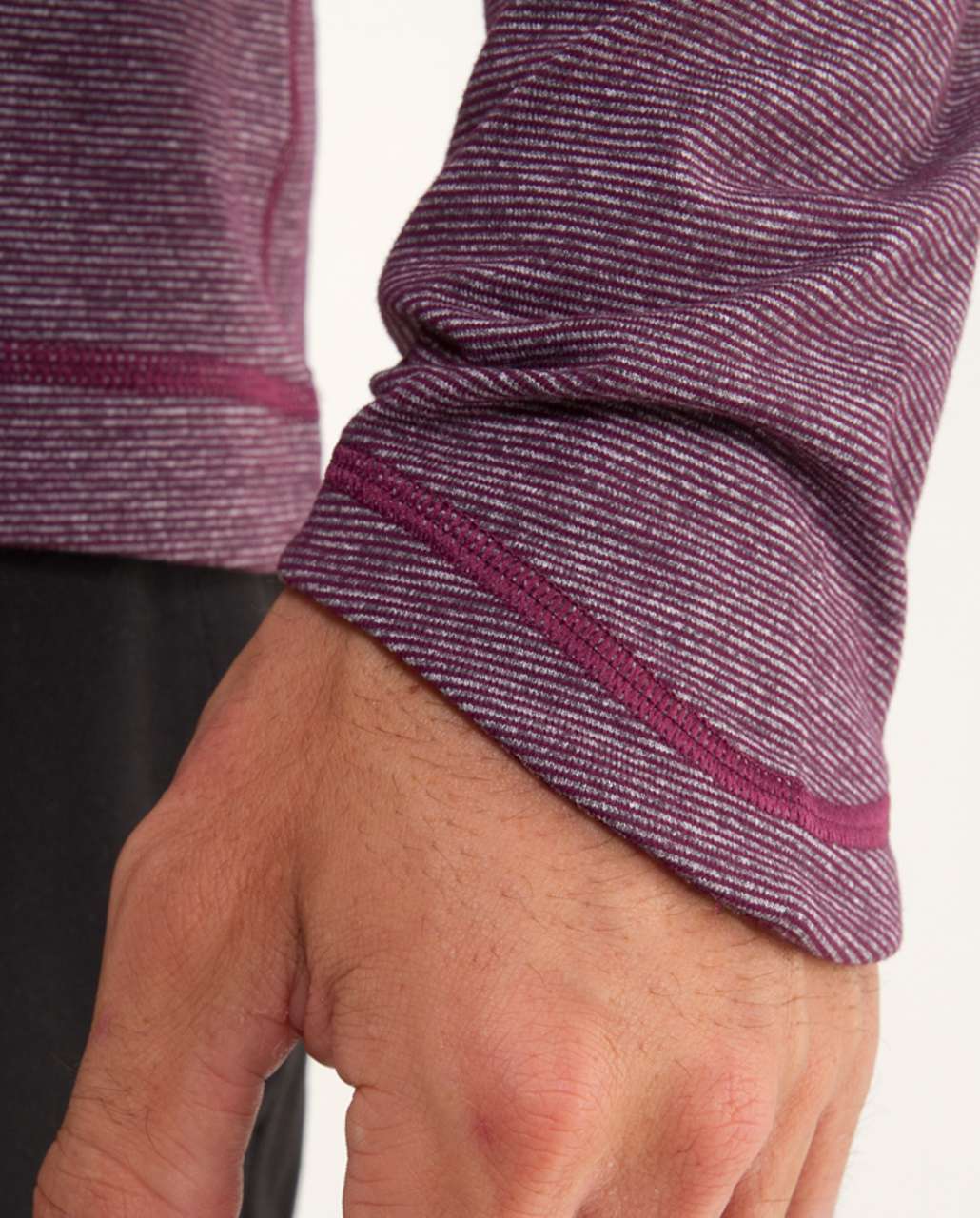 Lululemon Pacific Run Long Sleeve - Plum Heathered Dark Slate Wee Stripe