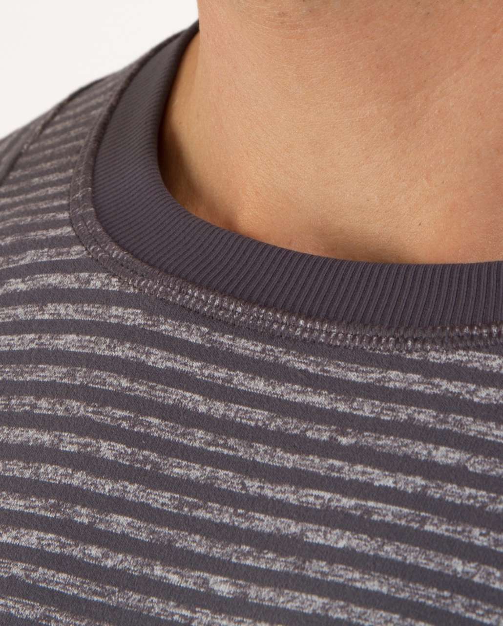 Lululemon Pacific Run Long Sleeve - Dark Slate Heathered Dark Slate Classic Stripe