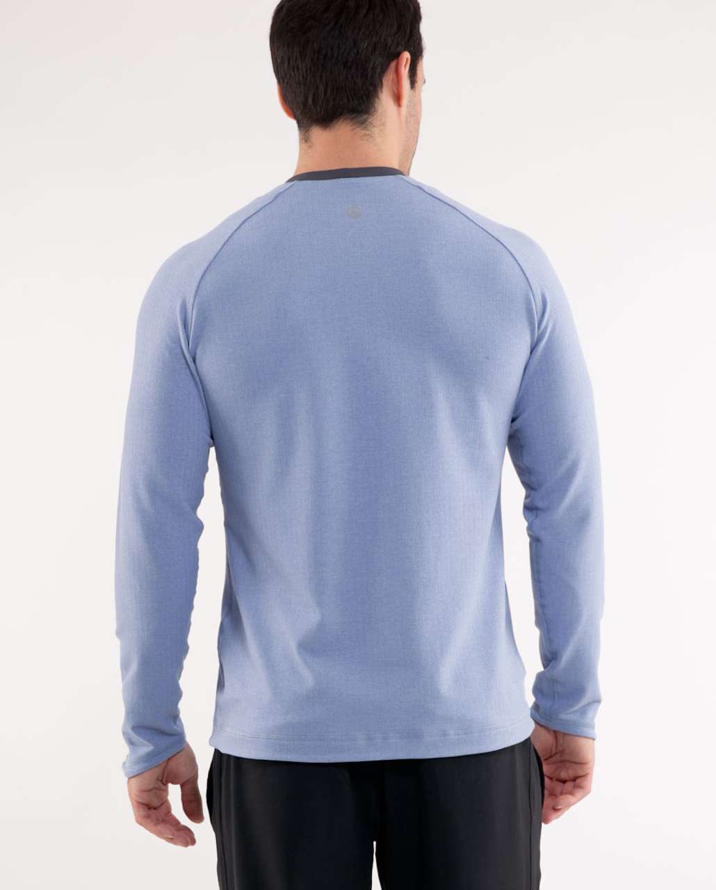 Lululemon Pacific Run Long Sleeve - Tempest Blue Herringbone