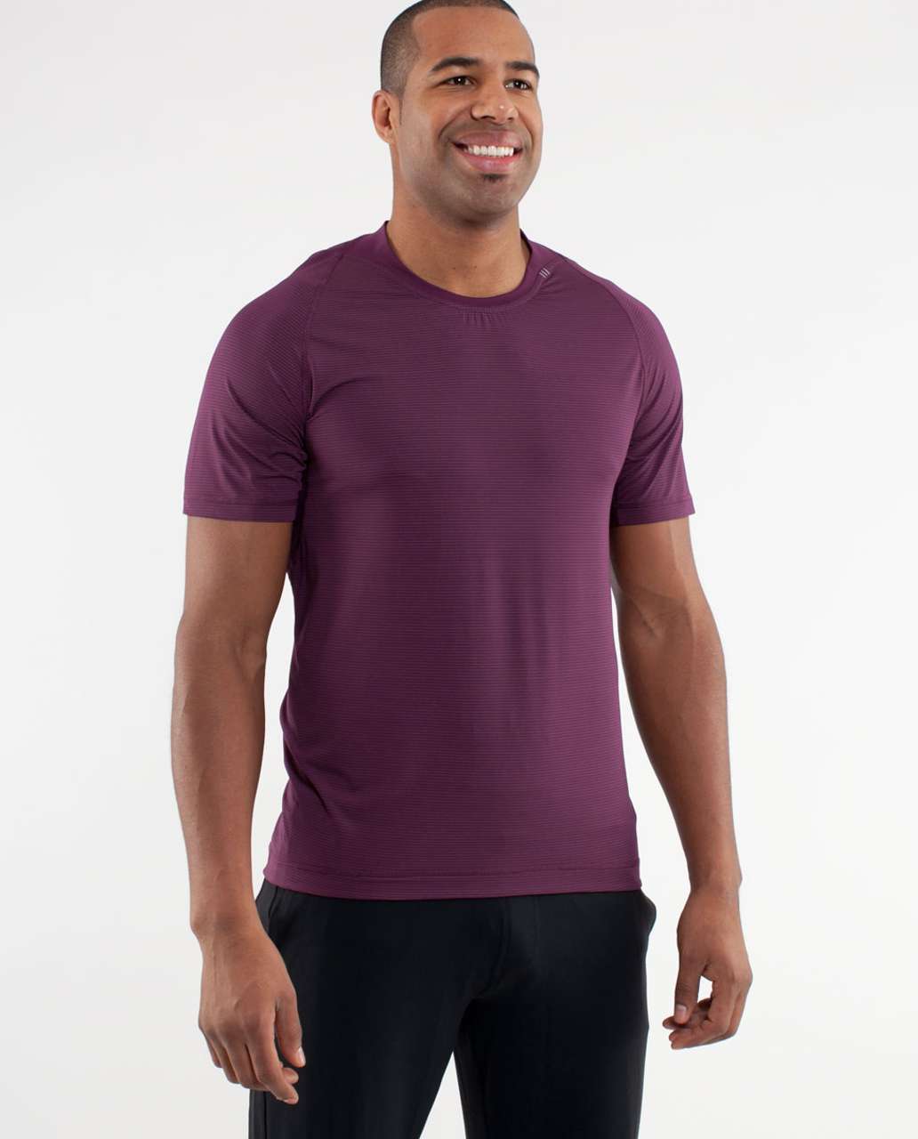 Lululemon Bolt Tech Short Sleeve - Plum / Invisible Branches