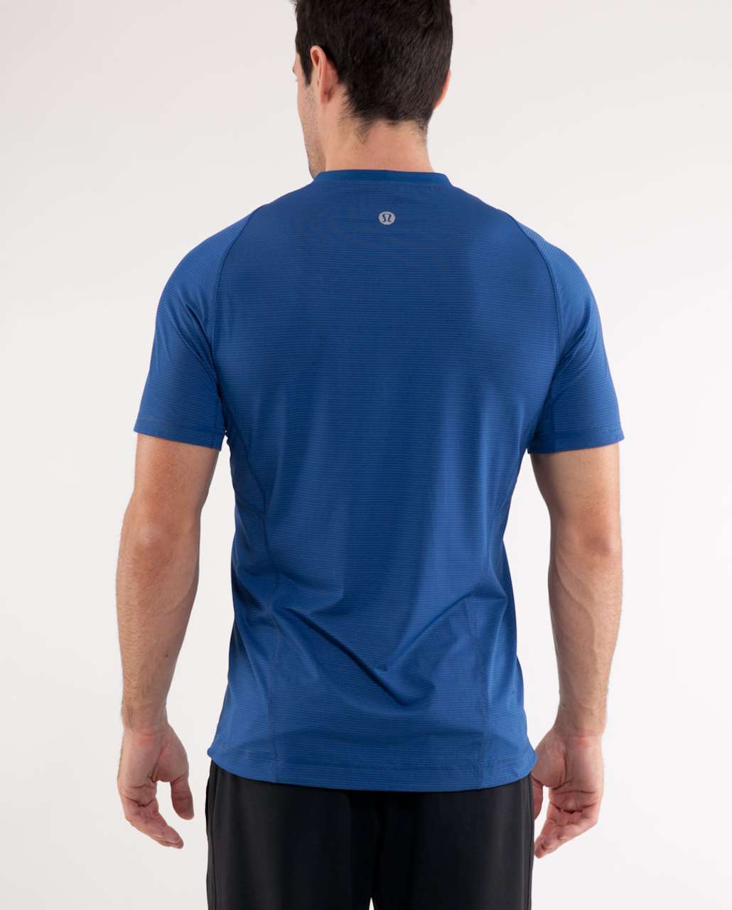 Lululemon Bolt Tech Short Sleeve - Rugged Blue / Invisible Branches