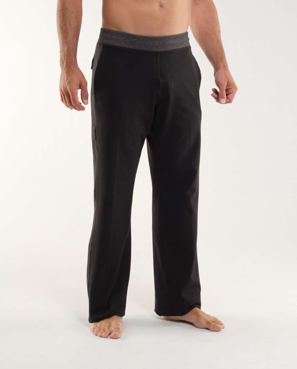 Lululemon Kung Fu Pant (Regular) - Black Herringbone - lulu fanatics