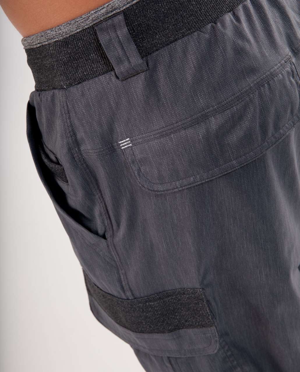 Lululemon Trek Pant - Black Dark Slate Herringbone - lulu fanatics