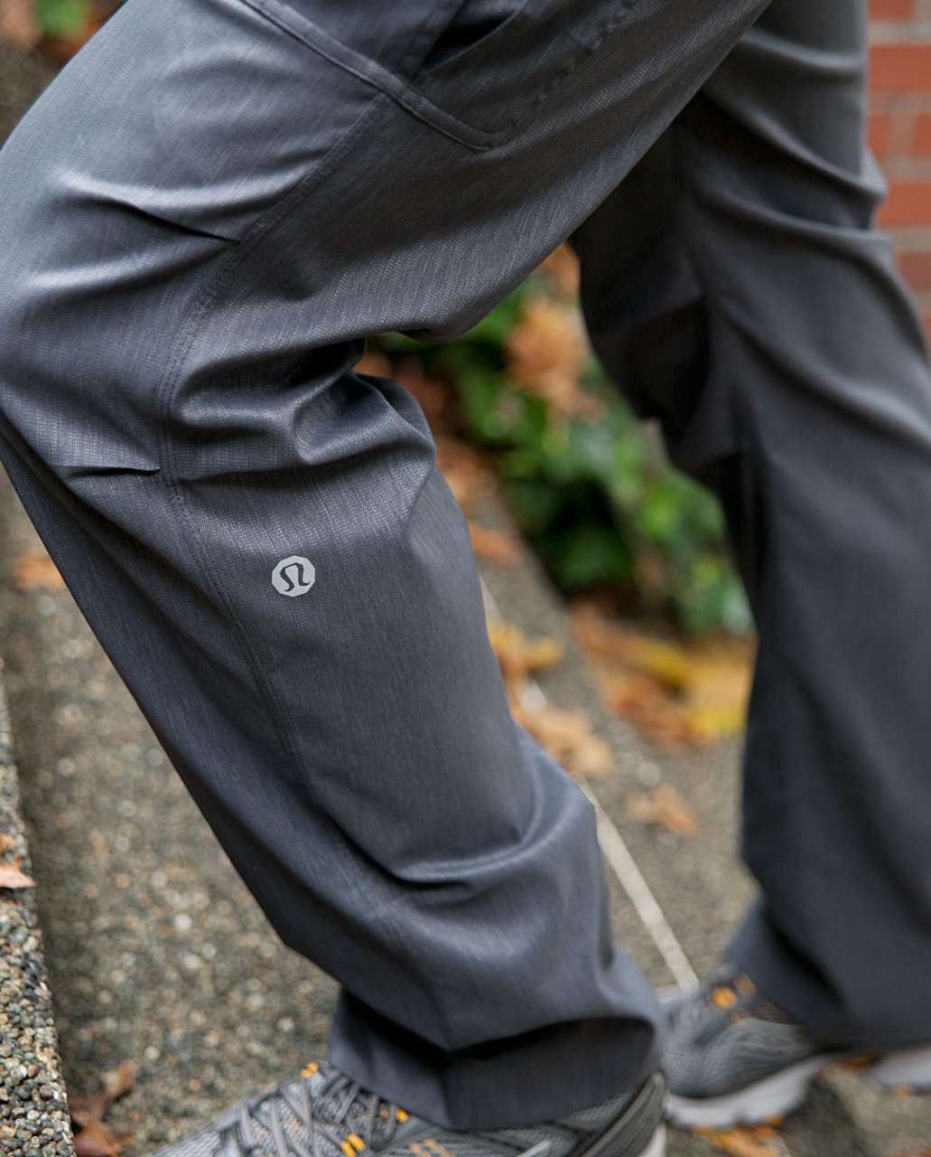 Lululemon Trek Pant *Lined - Black Dark Slate Herringbone