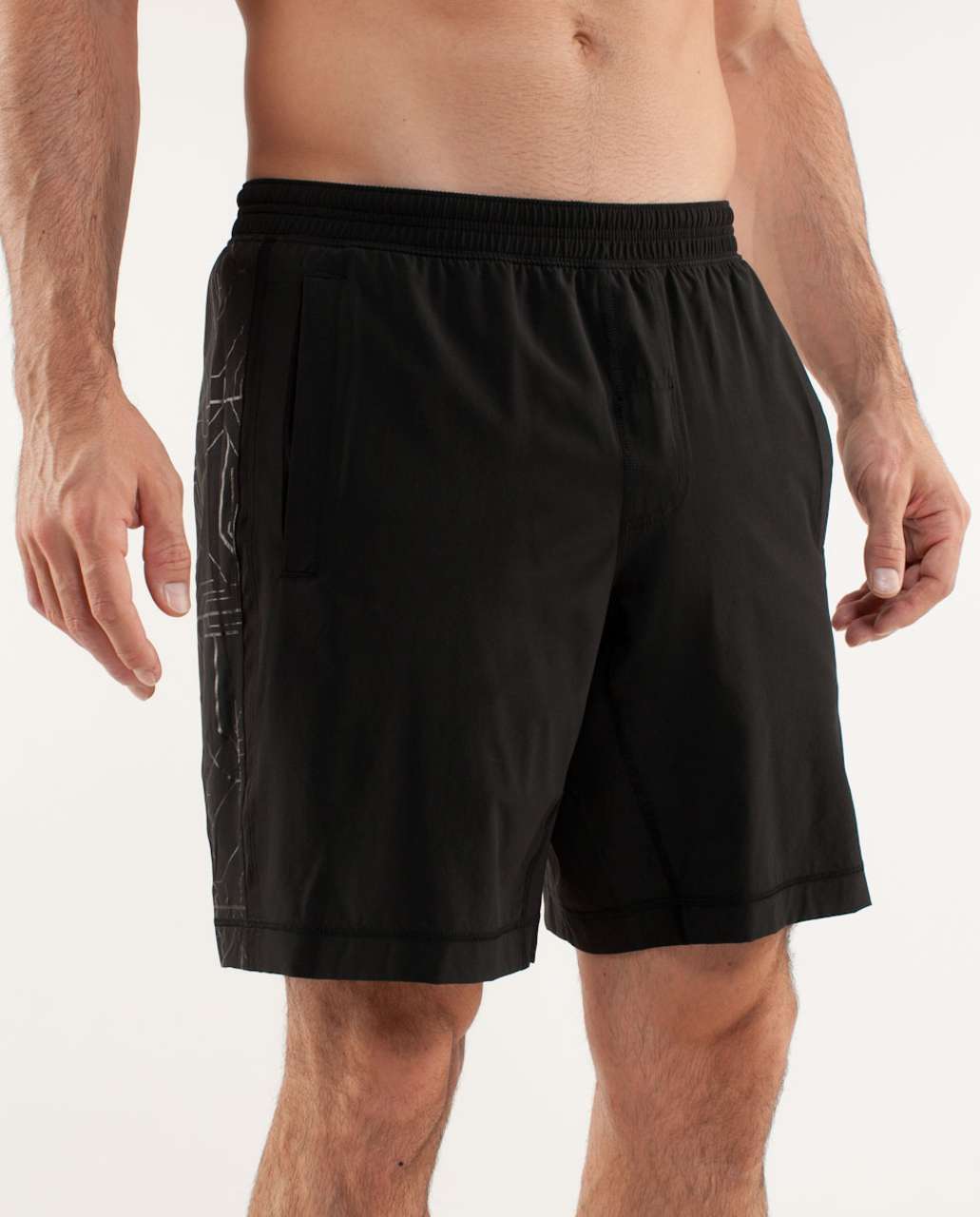 Lululemon Run:  Response Short - Black / Black Branched Out Print