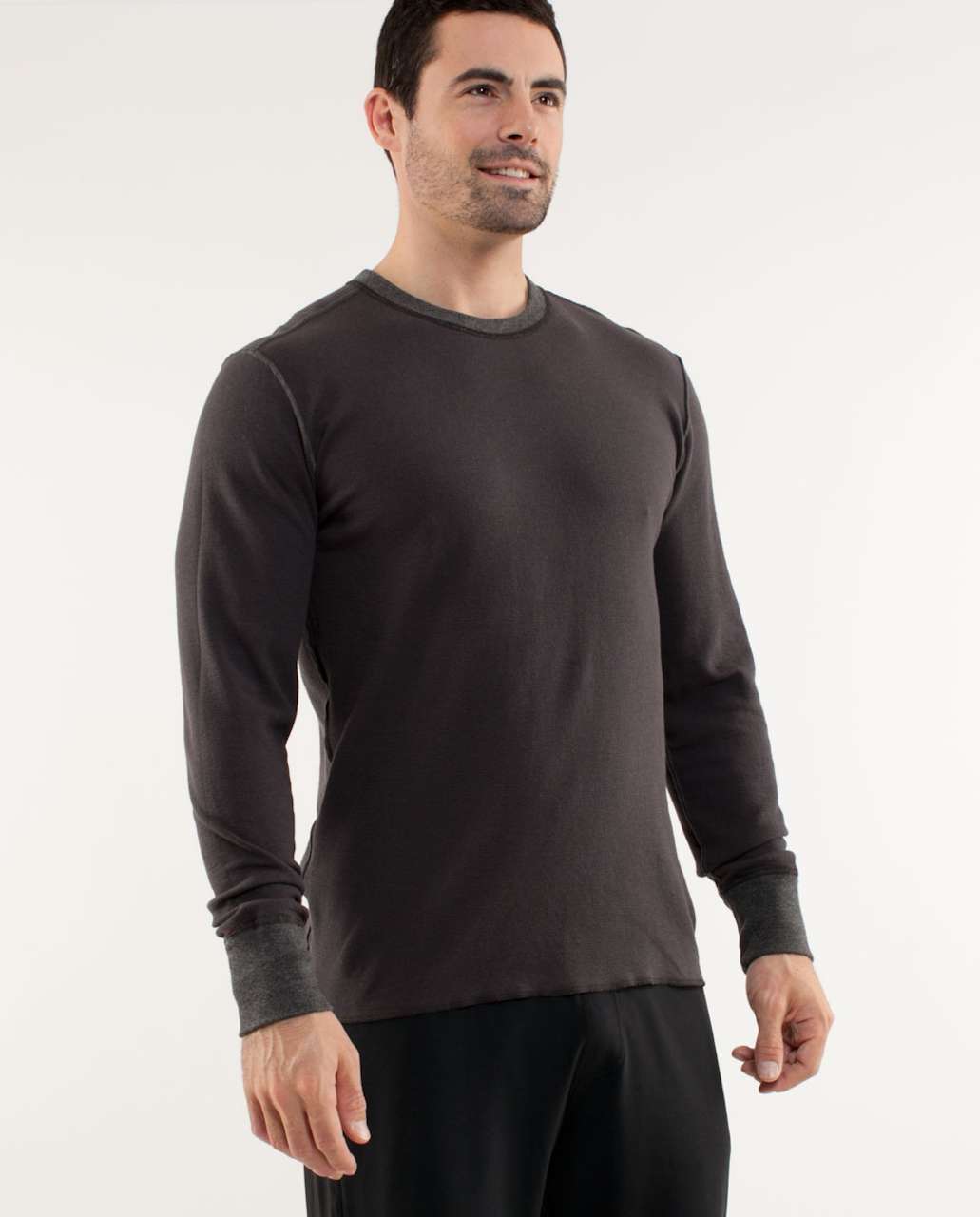 Lululemon Binary Crew - Chili Heathered Dark Slate Classic Stripe / Heathered Dark Slate