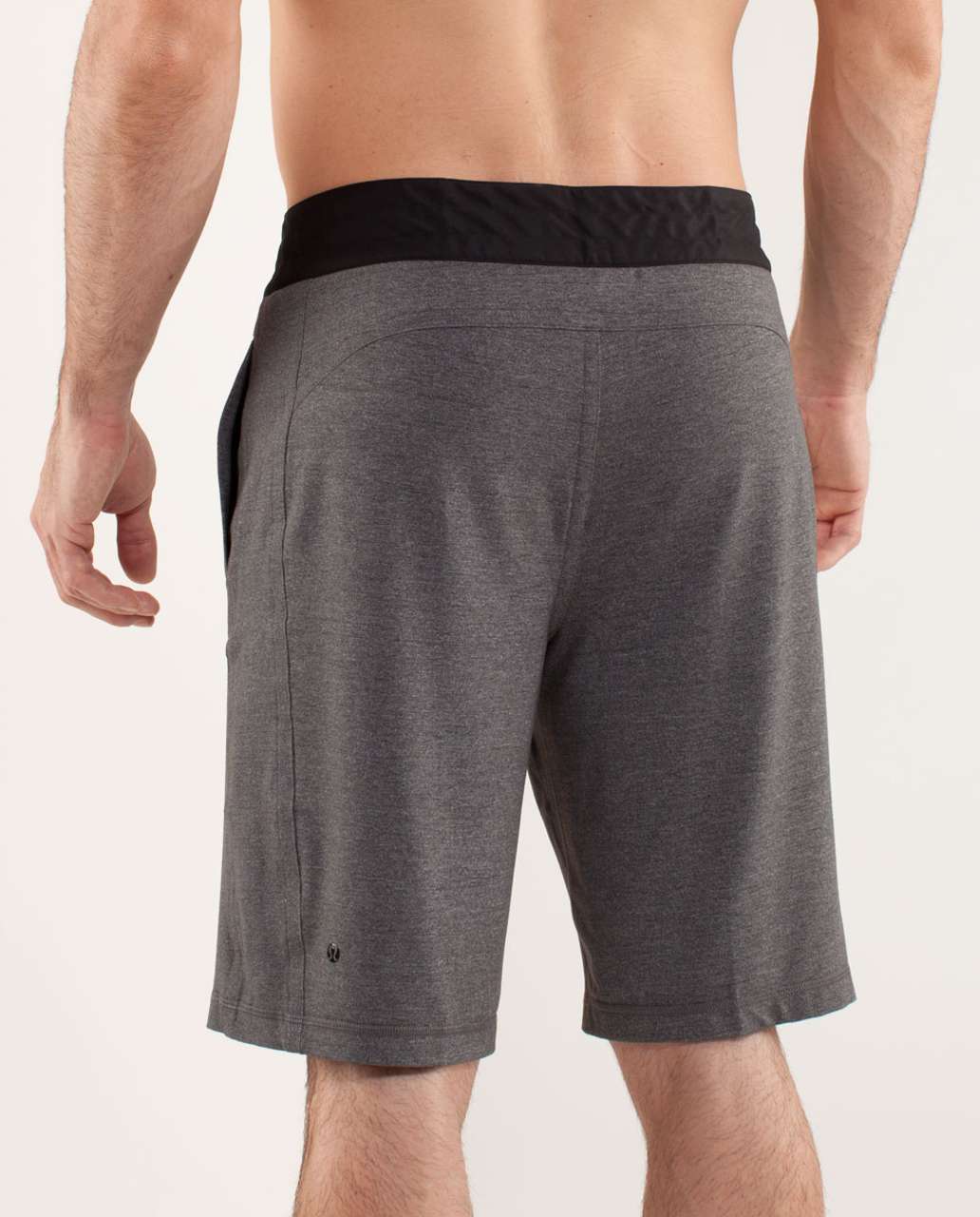 Lululemon Power Yoga Short - Heathered Soot / Black