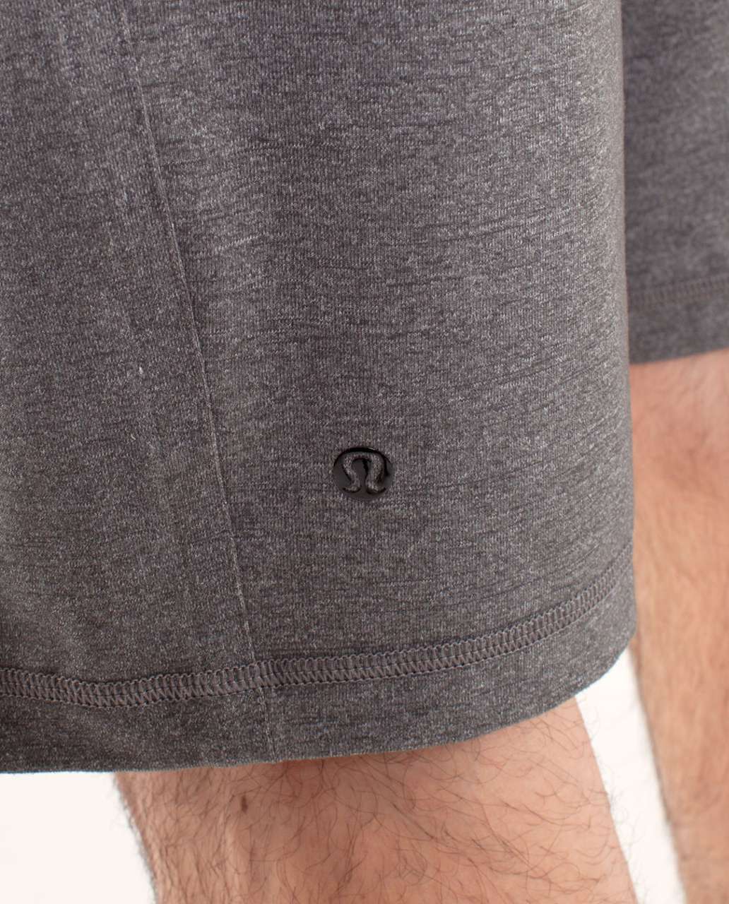 Lululemon Power Yoga Short - Heathered Soot / Black