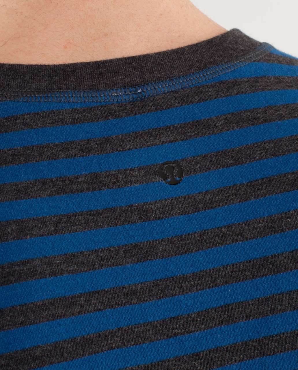 Lululemon Binary Crew - Rugged Blue Heathered Black Super Wide Load Stripe /  Heathered Tempest Blue