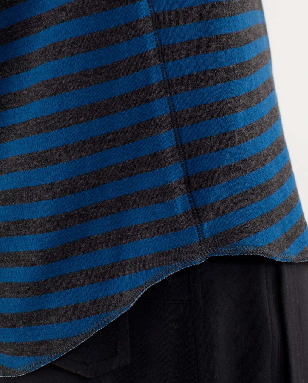 Lululemon Binary Crew - Rugged Blue Heathered Black Super Wide Load Stripe /  Heathered Tempest Blue