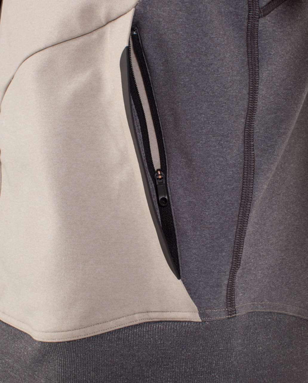 Lululemon Training Jacket - Heathered Dark Slate / Heathered Mojave Tan