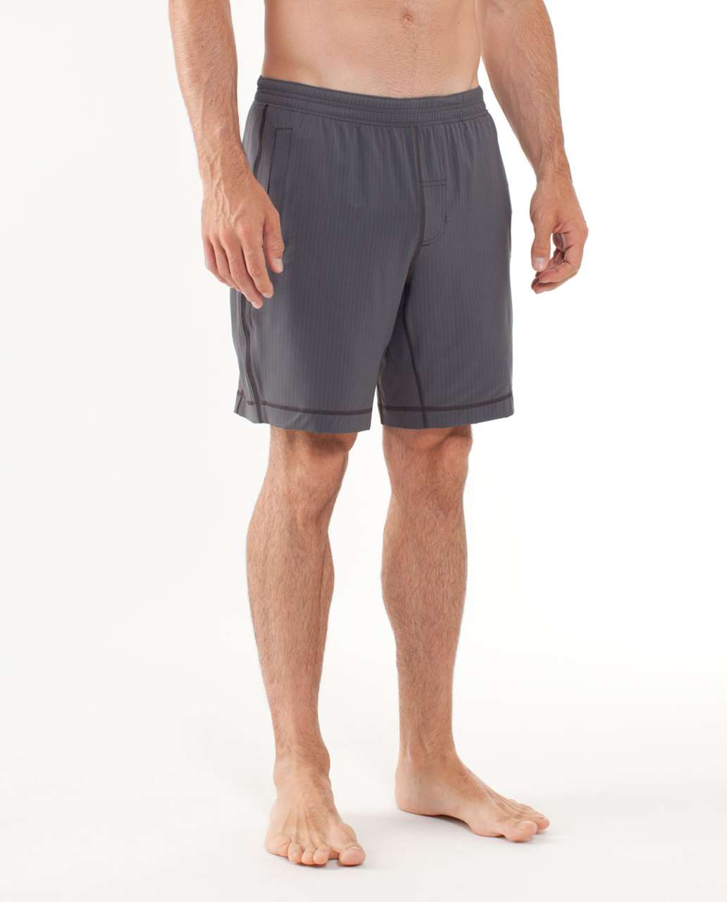 Lululemon Run:  Response Short - Chalk Stripe Printed - Dark Slate / Soot (stripe)