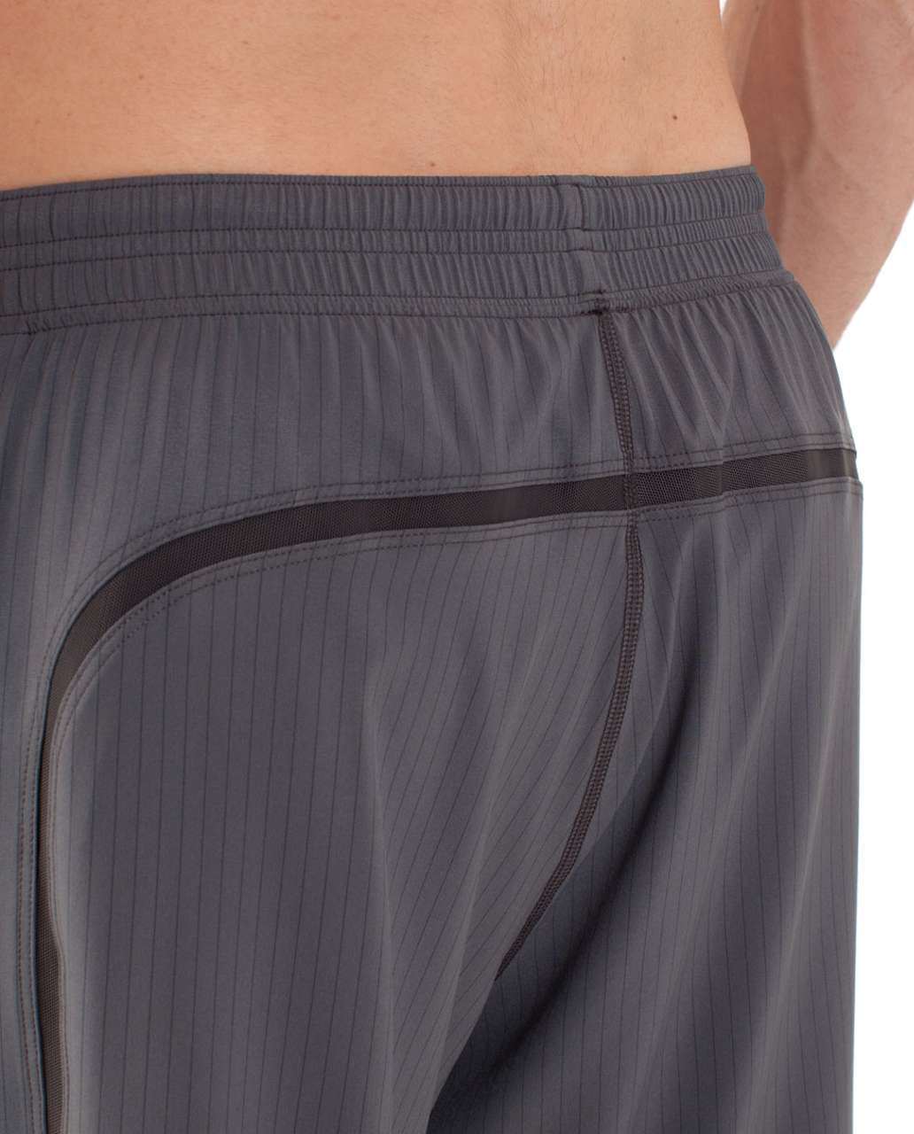 Lululemon Run:  Response Short - Chalk Stripe Printed - Dark Slate / Soot (stripe)