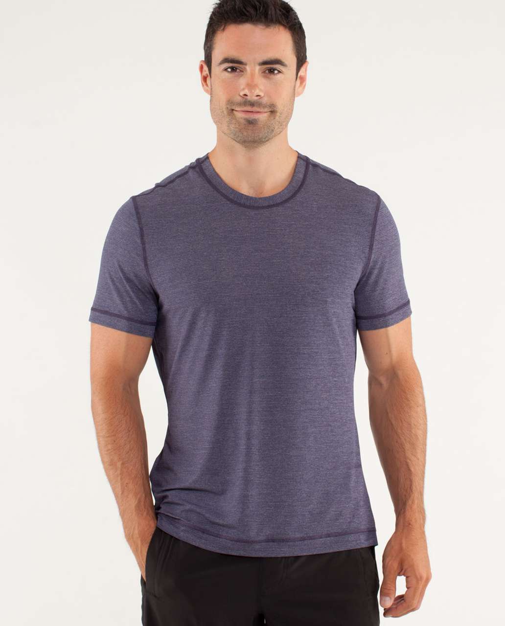 Lululemon Reverse Sprint Short Sleeve - Heathered Black Swan