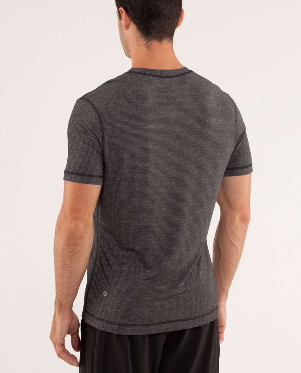 Lululemon Reverse Sprint Short Sleeve - Heathered Black