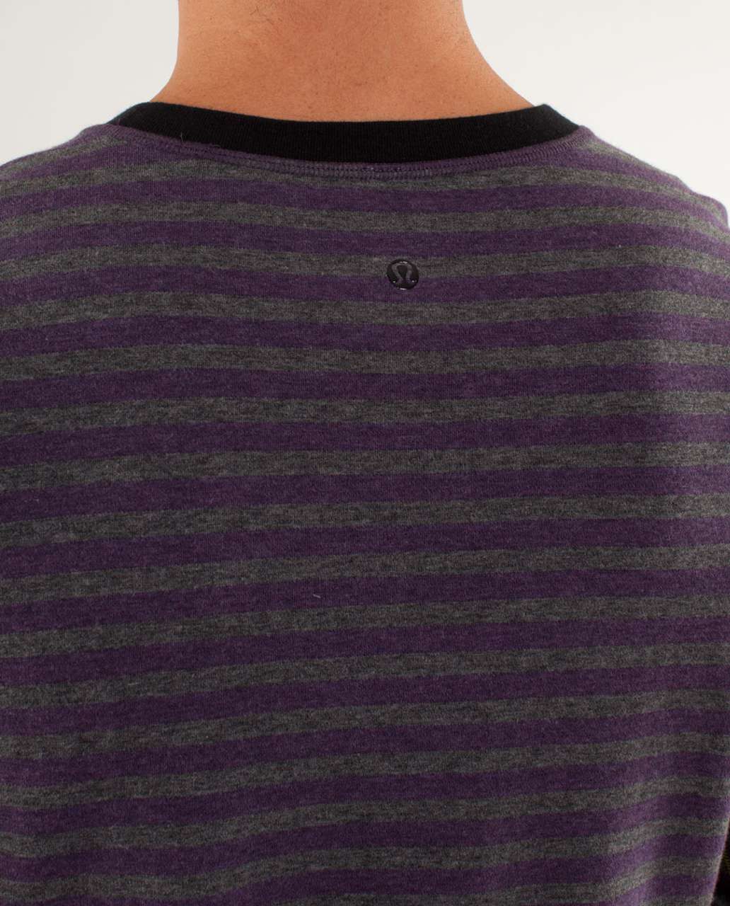 Lululemon Binary Crew - Super Wide Load Stripe Heathered Dark Slate / Heathered Black Swan